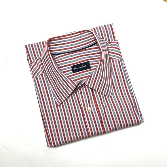 Massimo Dutti Striped Fitted Button Down Shirt, Long Sleeves size XL - Picture 1 of 11